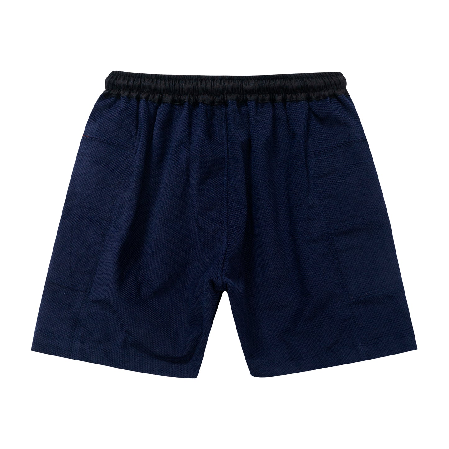 Navy Side Pockets Waffle Corduroy Shorts