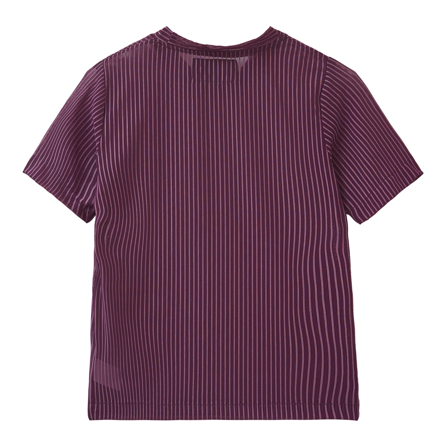 Purple Striped Mesh T-shirt