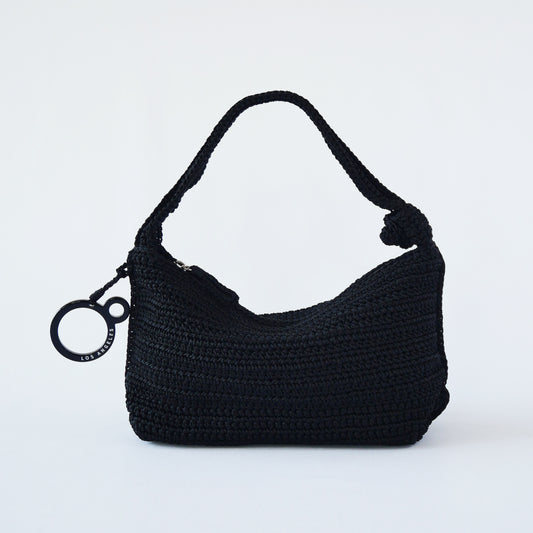 Mini Crochet Hobo - Black