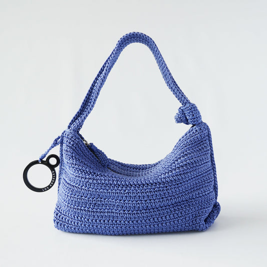 Mini Crochet Hobo - Periwinkle