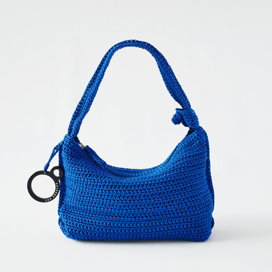 Mini Crochet Hobo - Blue