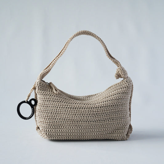 Mini Crochet Hobo - Eggshell