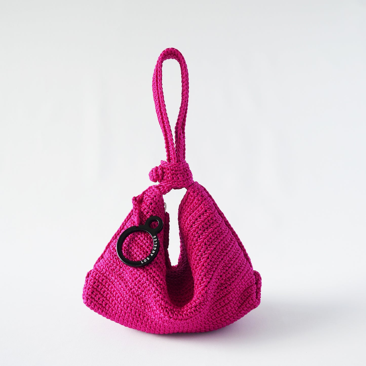 Mini Crochet Hobo - Fuschia