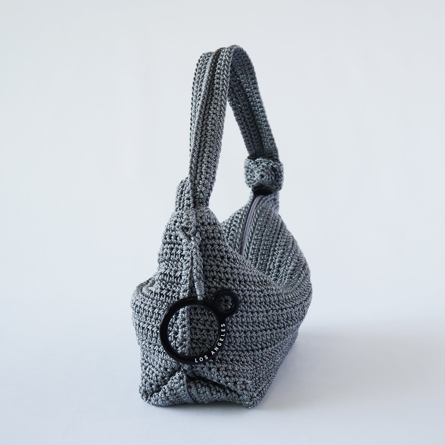 Mini Crochet Hobo - Gray