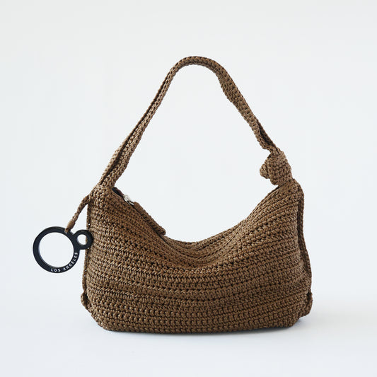 Mini Crochet Hobo - Taupe