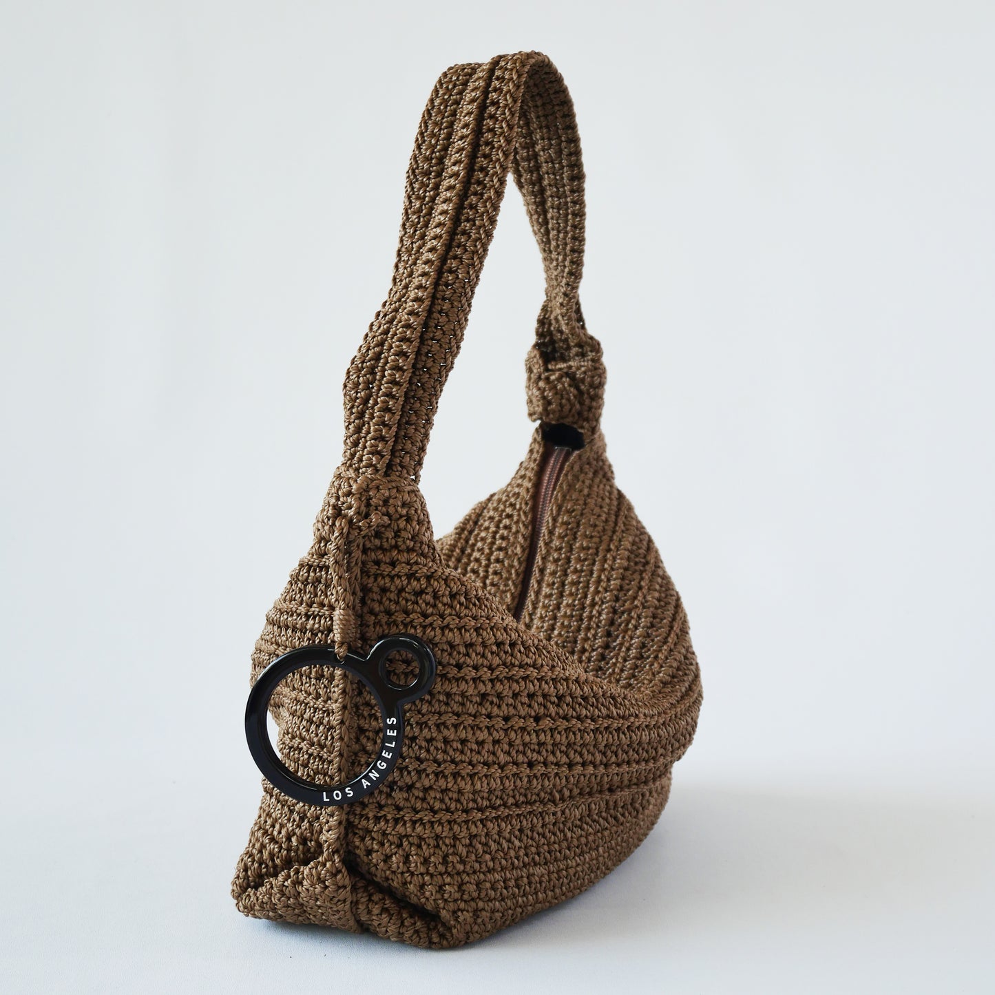 Mini Crochet Hobo - Taupe