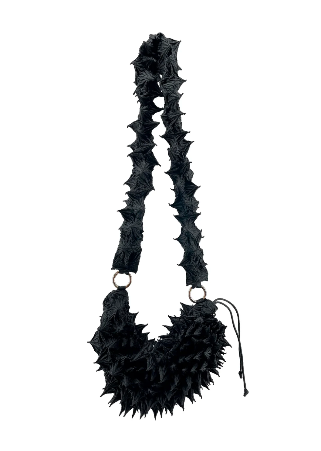 Solid Black Long Strap Shell Bag