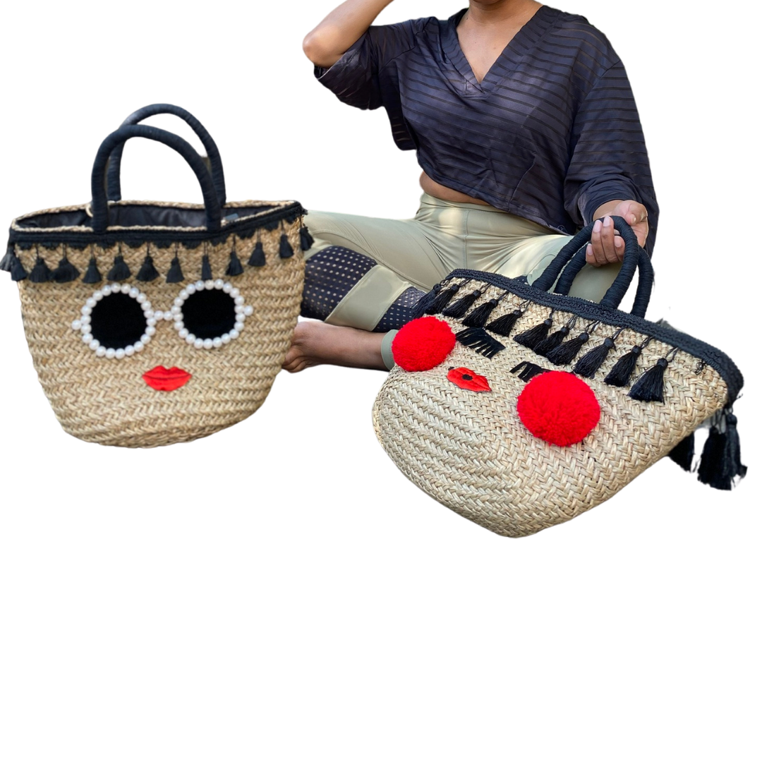 LA Tassle Woven Bags