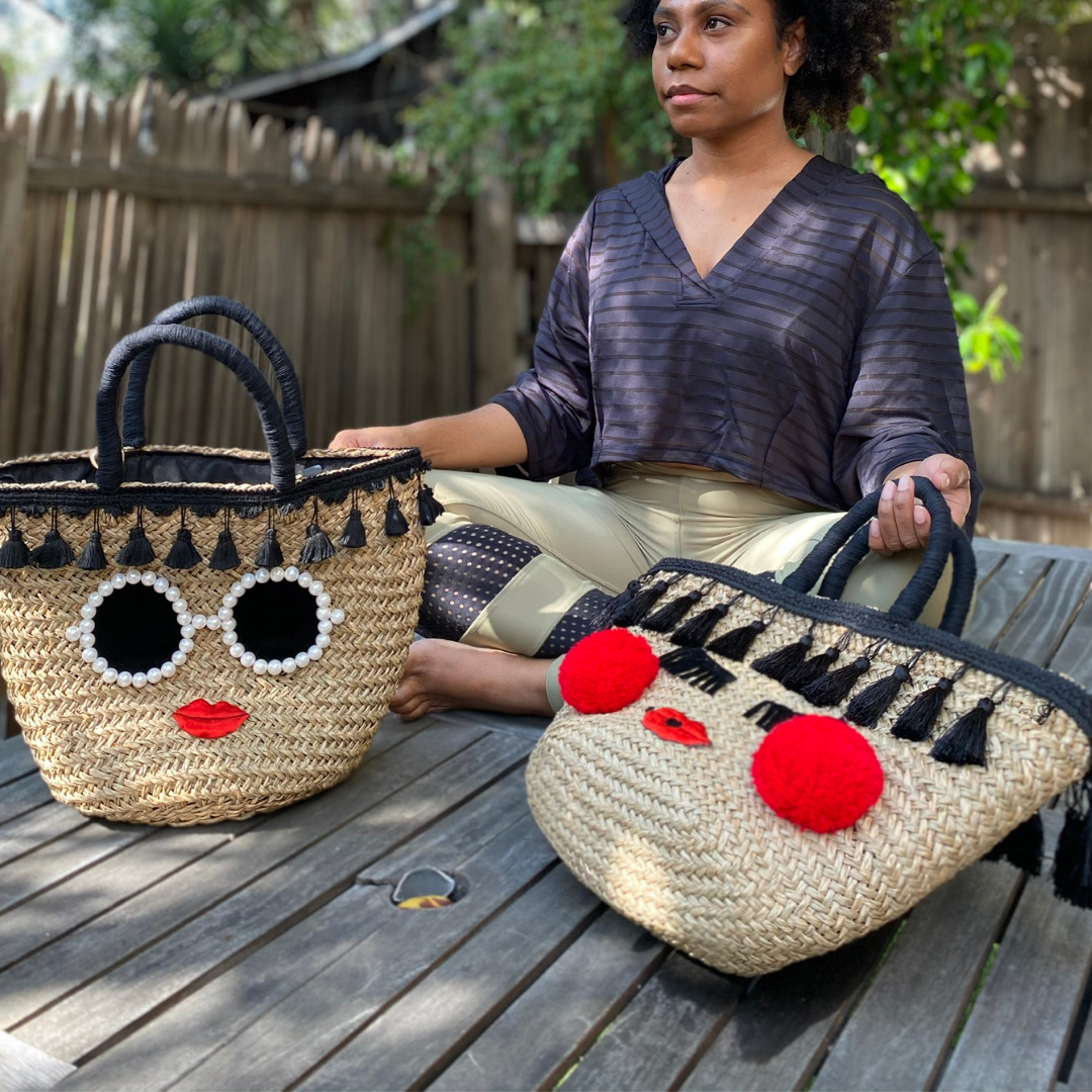 LA Tassle Woven Bags