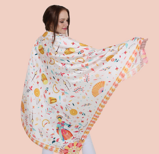 Betawi Mask Dance Square Scarf