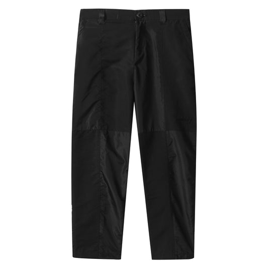 Black Patchwork Nylon Pants