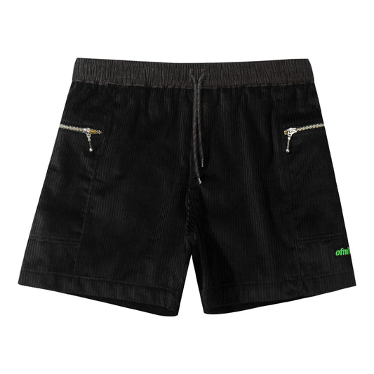 Black Side Pocket Corduroy Shorts