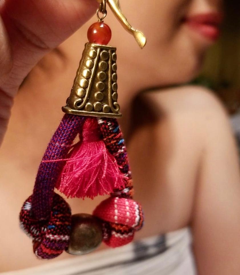 Arra Upcycled Ikat Combination Earrings