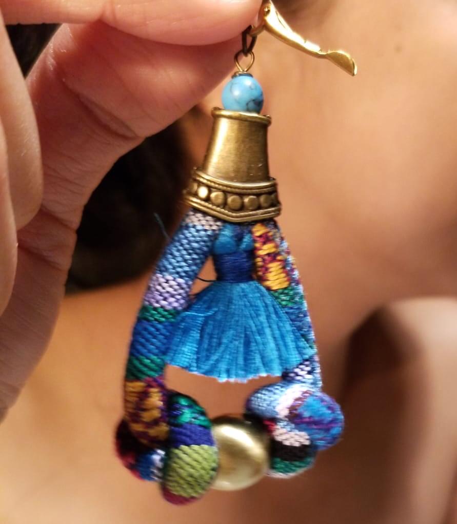 Arra Upcycled Ikat Combination Earrings